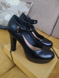 Scarpe nere tacco e Plateau