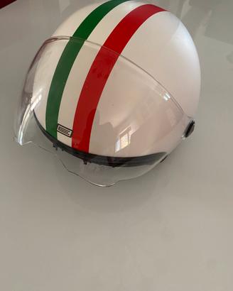Casco Origine Helmets bianco con strisce tricolore