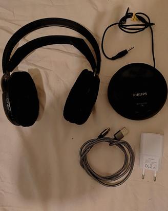 cuffie wireless per tv Philips praticamente nuove 