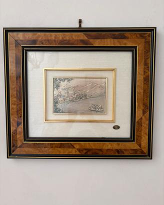 Quadro con foglia argento 925