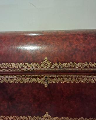 Bauletto 43x30x24 fatto a mano rivestito di pelle 