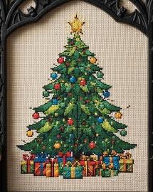 Schema Cartaceo punto croce "Albero di Natale"