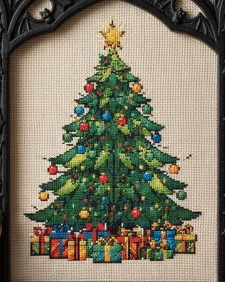 Schema Cartaceo punto croce "Albero di Natale"