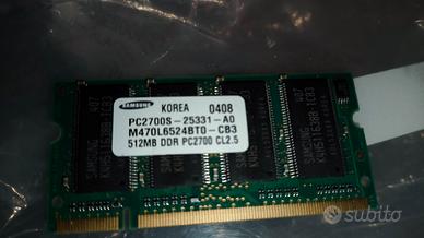 ram  4. banchi misti max 1 GB portatili