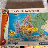 Puzzle carta geografica Europa Clementoni