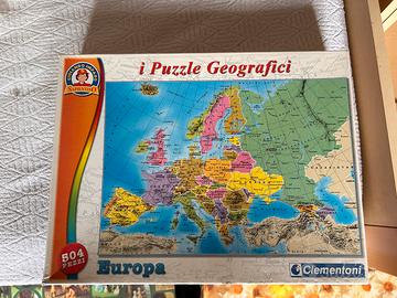 Puzzle carta geografica Europa Clementoni