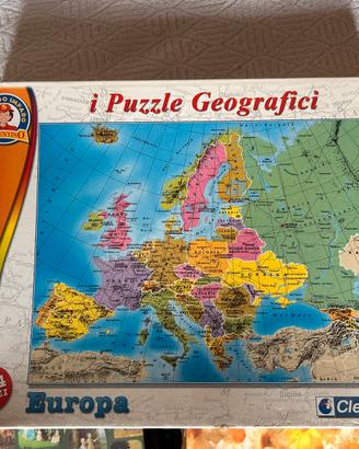 Puzzle carta geografica Europa Clementoni
