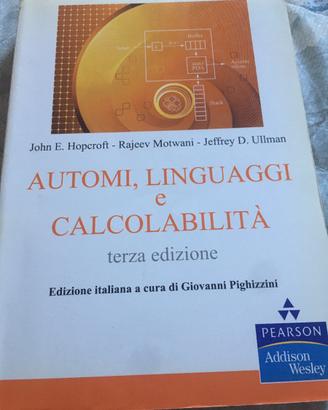 Automi linguaggi e Calcolabilitá