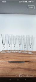 Set 6 flute d'epoca da champagne 