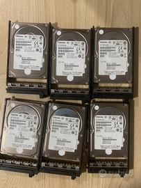 Lotto 6 Hard Disk SAS 300GB 10K Toshiba con Caddy
