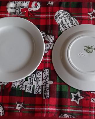 2 Piatti Frutta bianchi ceramica SCILaveno vintage