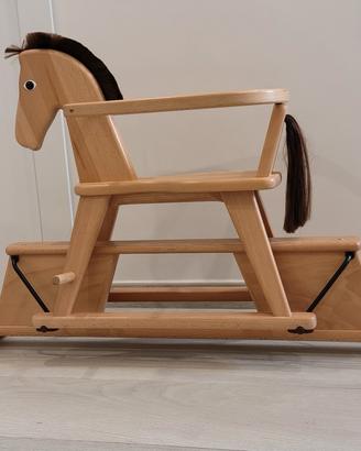 Cavallo a dondolo prima infanzia Geuther in legno