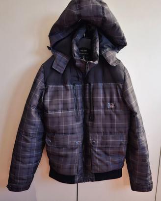 PIUMINO ELEGANTE "JACK & JONES", TAGLIA XL GRIGIO.