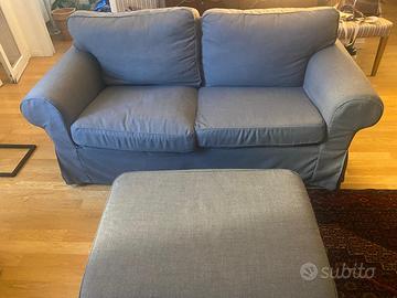 Divano 3 posti IKEA EKTORP grigio con Pouf