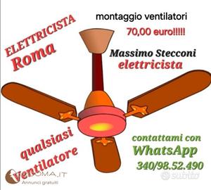 Ventilatori a soffitto installazione Roma