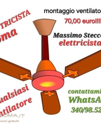 Ventilatori a soffitto installazione Roma