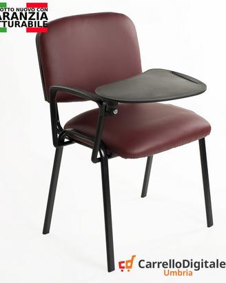 Sedia Imbottita in EcoPelle BORDEAUX con RIBALTINA