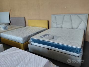 LETTO MATRIMONIALE IMBOTTITO CON CONTENITORE 