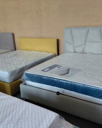 LETTO MATRIMONIALE IMBOTTITO CON CONTENITORE 