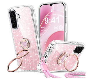 Cover Samsung Galaxy A17 5G Glitter Rosa con Cordi