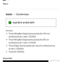 Audi Q2 Thule Edge piede 720500 + kit 145042