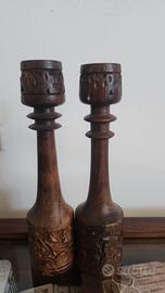 Candelabri in legno