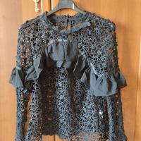 casacca nera trasparente 