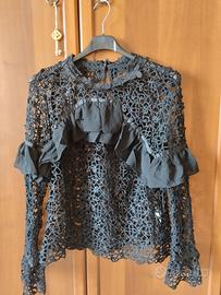 casacca nera trasparente 