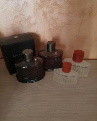 Set 4 bottiglie di profumo vuote firmate