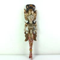 SCULTURA SIRENA BALINESE LEGNO 62 CM VINTAGE ANNI