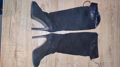 stivali pelle e velluto tg 39