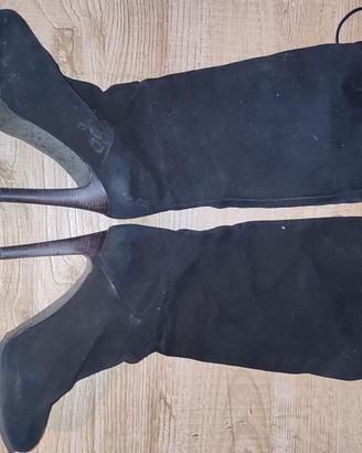 stivali pelle e velluto tg 39