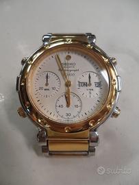 Orologio Seiko cronografo vintage placcato in oro