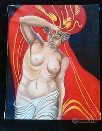 NUDO DI DONNA OLIO SU TELA 30 x 24 CM