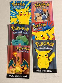 Lotto 6 cartoline Pokémon – Pikachu, Charizard