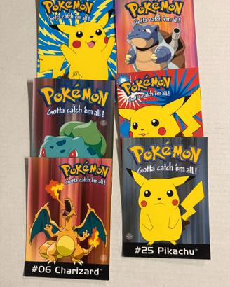Lotto 6 cartoline Pokémon – Pikachu, Charizard