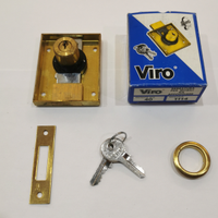 Serratura viro 1114/40 mobili applicare in ottone