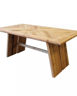 Tavolo Da Pranzo Rustico in Legno Pino 180x95Cm