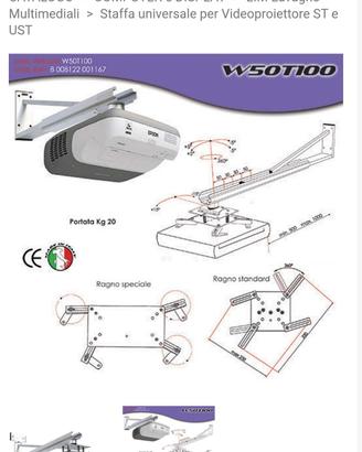 staffa videoproiettore 