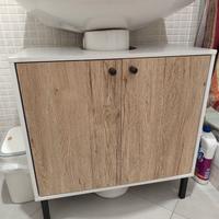 Armadio sotto lavabo con lavabo bianco compreso
