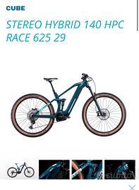 E bike Cube stereo Hybrid 140 Hpc race 625