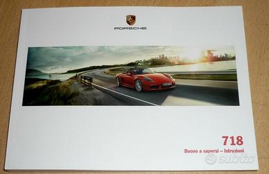 Libretto istruzioni,uso manutenzione Porsche 718