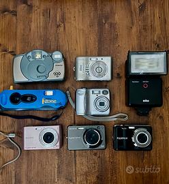 Lotto 7 Fotocamere Nikon Sony Polaroid non Testate