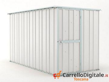 deposito attrezzi giardino 175x307cm 5,4mq bianco