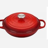 tegame basso le creuset in ghisa 26 cm - ciliegia