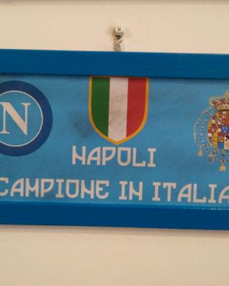 targa in legno cartello Napoli