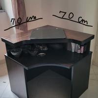 Tavolo da toeletta/trucco ad angolo, con specchio