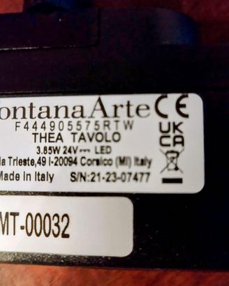 Lampada da tavolo Thea di Fontana arte