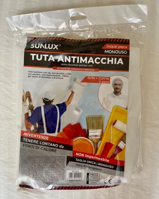 Tuta monouso per pittura e fai-da-te + cuffia