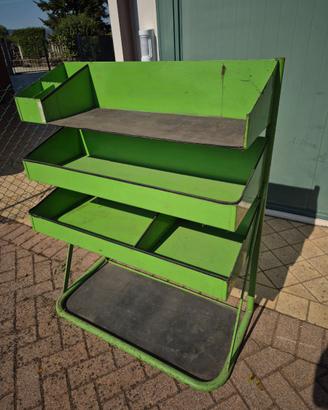 espositore o scaffale vintage a ripiani